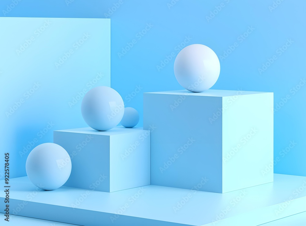Blue Geometric Shapes Abstract Background Blue Geometric Shapes Abstract Background
