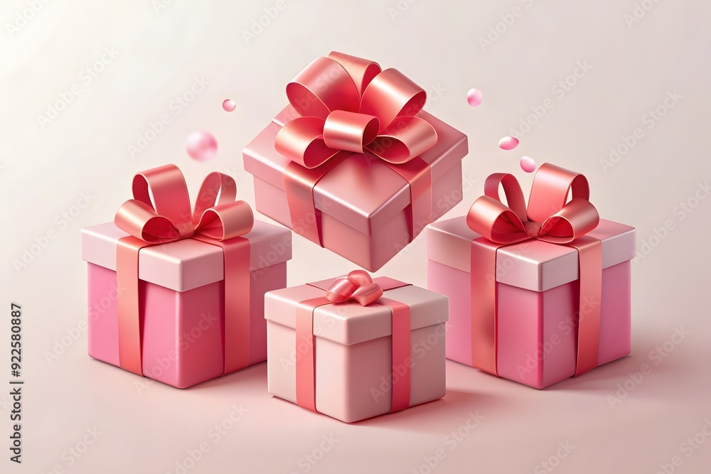 Obraz premium Beautiful gifts isolated on white 