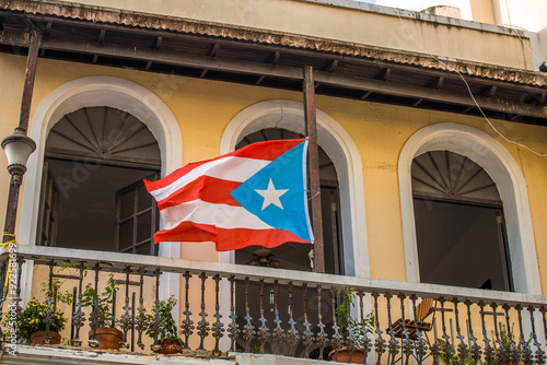 flag on the building