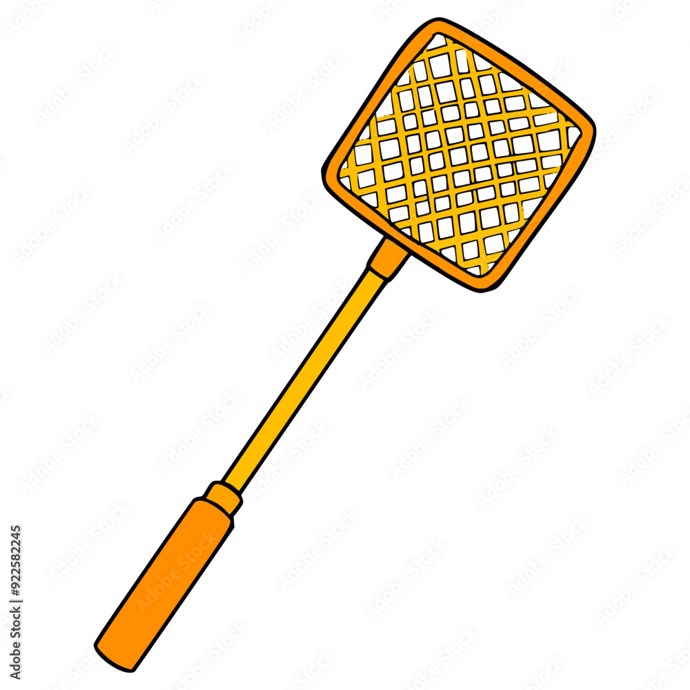 Fotografie fly swatter illustration hand drawn isolated vector