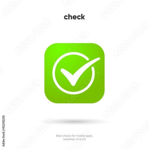 Yes or no icon. Green tick symbol and red cross sign in circle. Checkmark and check icon. Approval. Like and dislike icon. X or approve or deny line art vector icon for apps and websites and ui ux