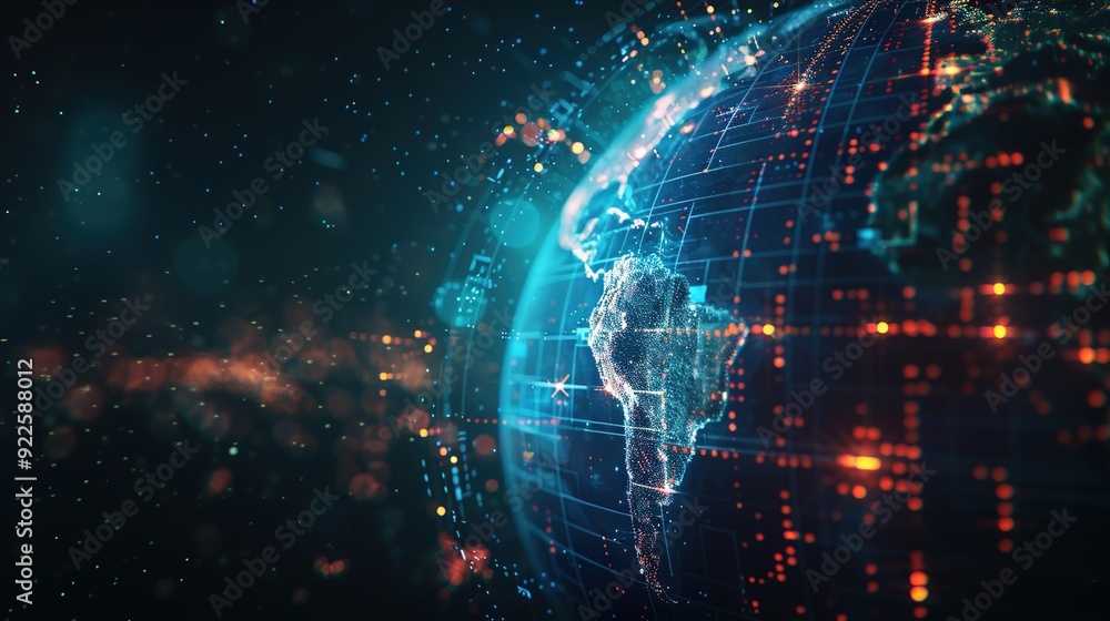 Obraz premium Optimizing Network Performance: Understanding Bandwidth, Latency, and Throughput