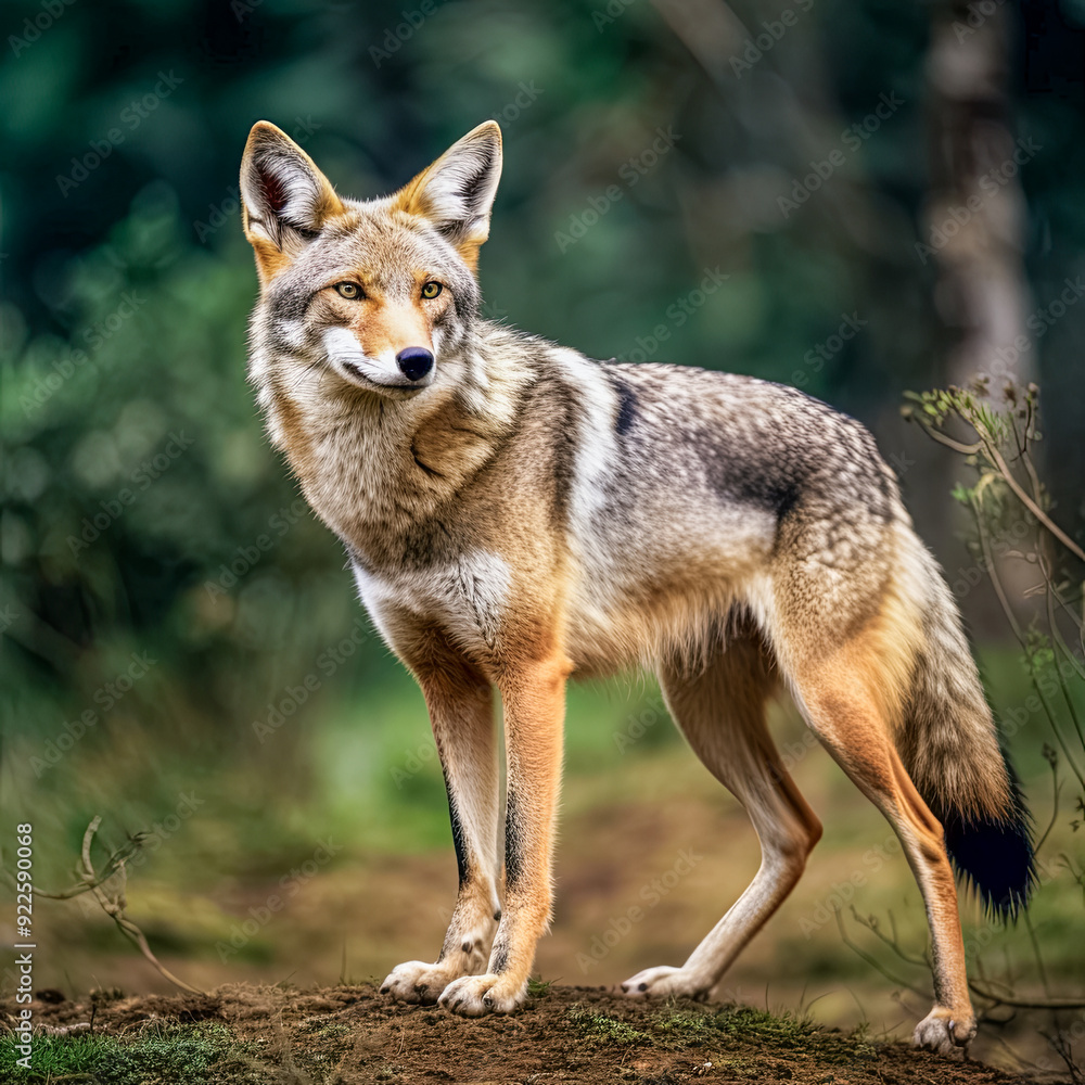 Schakal, Wildhund in freier Natur, Generative AI Schakal, Wildhund in freier Natur, Generative AI