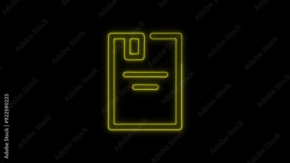 School Notebook Icon - 4K Animated Design with Linear Symbol on Black Background School Notebook Icon - 4K Animated Design with Linear Symbol on Black Background