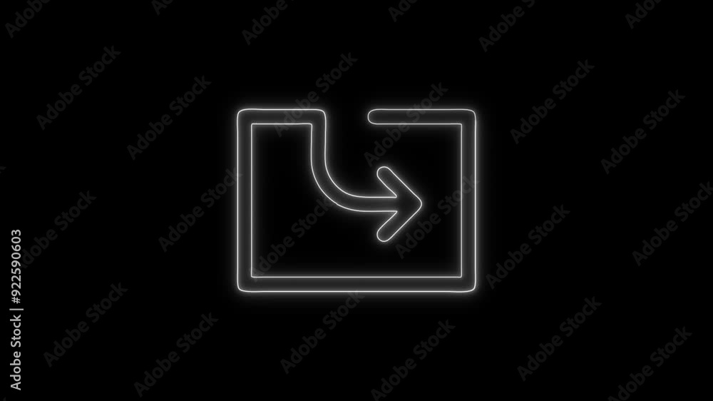 Share Files Icon - 4K Animated Design with Linear Symbol on Black Background Share Files Icon - 4K Animated Design with Linear Symbol on Black Background