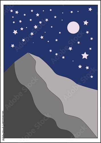 moon and stars