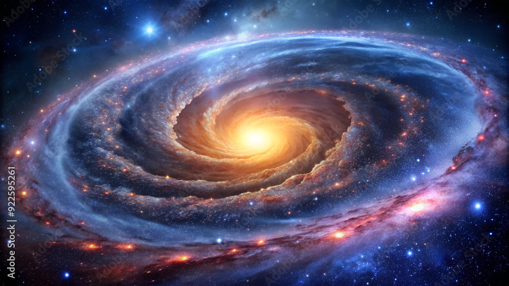 A galaxy in deep space. A galaxy in deep space.