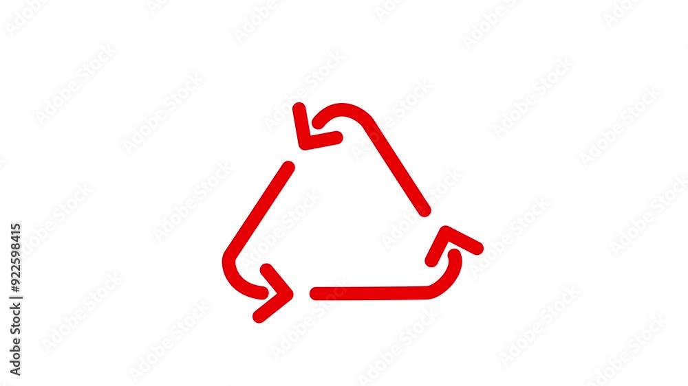 Three red arrows rotating animation white background icon animation. Arrow animation. Three red arrows rotating animation white background icon animation. Arrow animation.