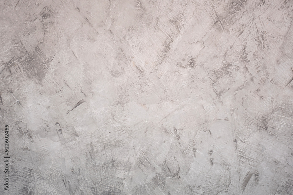 Naklejka premium Concrete wall background in vintage loft style with abstract grunge pattern of trowel plastering decorative texture on surface