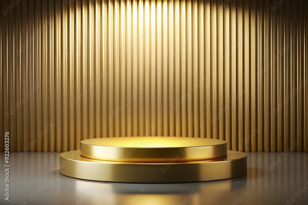 3D rendering of blank product background for cream cosmetics Modern golden podium background
3D rendering of blank product background for cream cosmetics Modern golden podium background