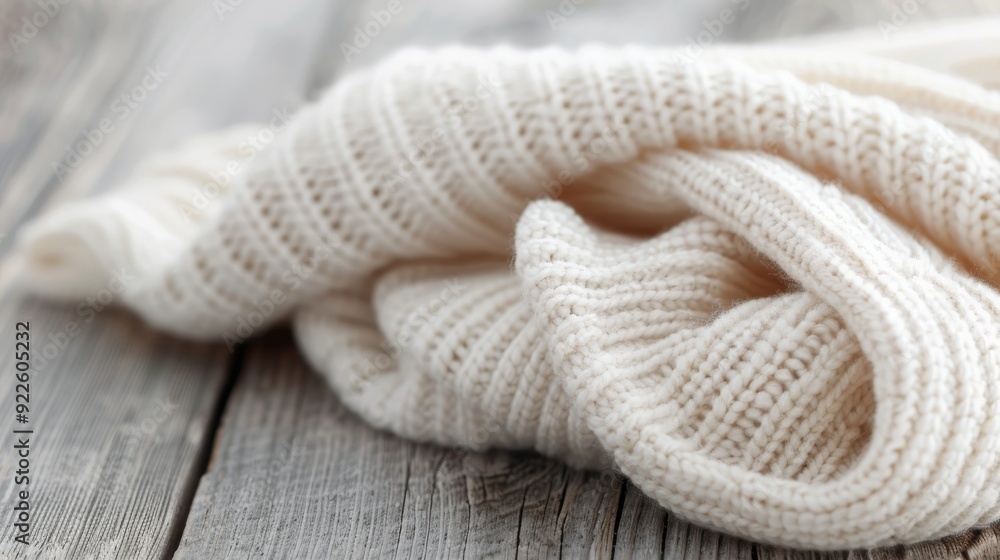 Cozy Knit Sweater With Pinecones on Wooden Surface in Natural Light Cozy Knit Sweater With Pinecones on Wooden Surface in Natural Light