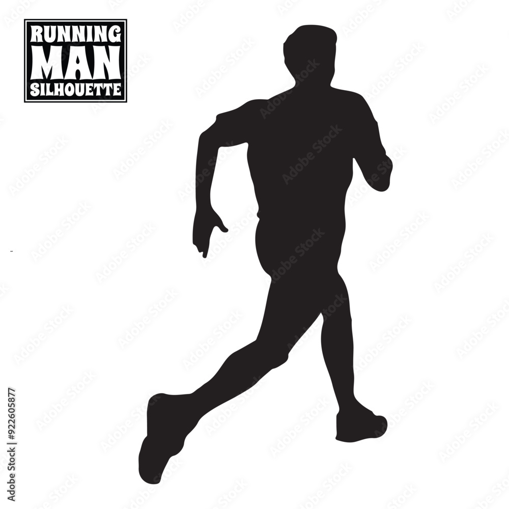 Man Running and Jump Silhouette Vector Man Running and Jump Silhouette Vector