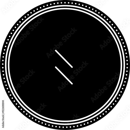 Round mirror vector illustration