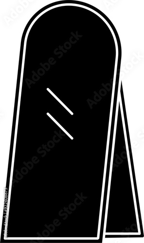 Full length mirror vector illustration