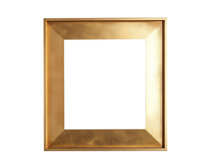 Bold, thick gold frame with beveled edges on a white background