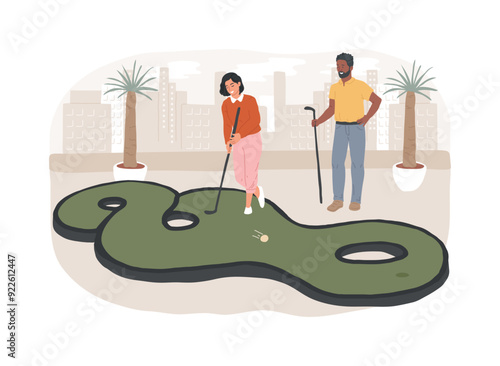 Outdoor recreation area isolated cartoon vector illustrations.