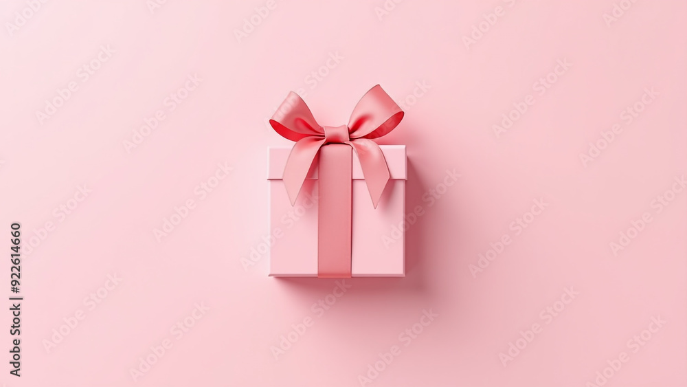 pink gift box with ribbon pink gift box with ribbon