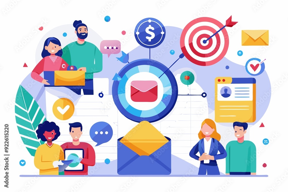 Innovative Email Marketing Vector Illustrations Innovative Email Marketing Vector Illustrations