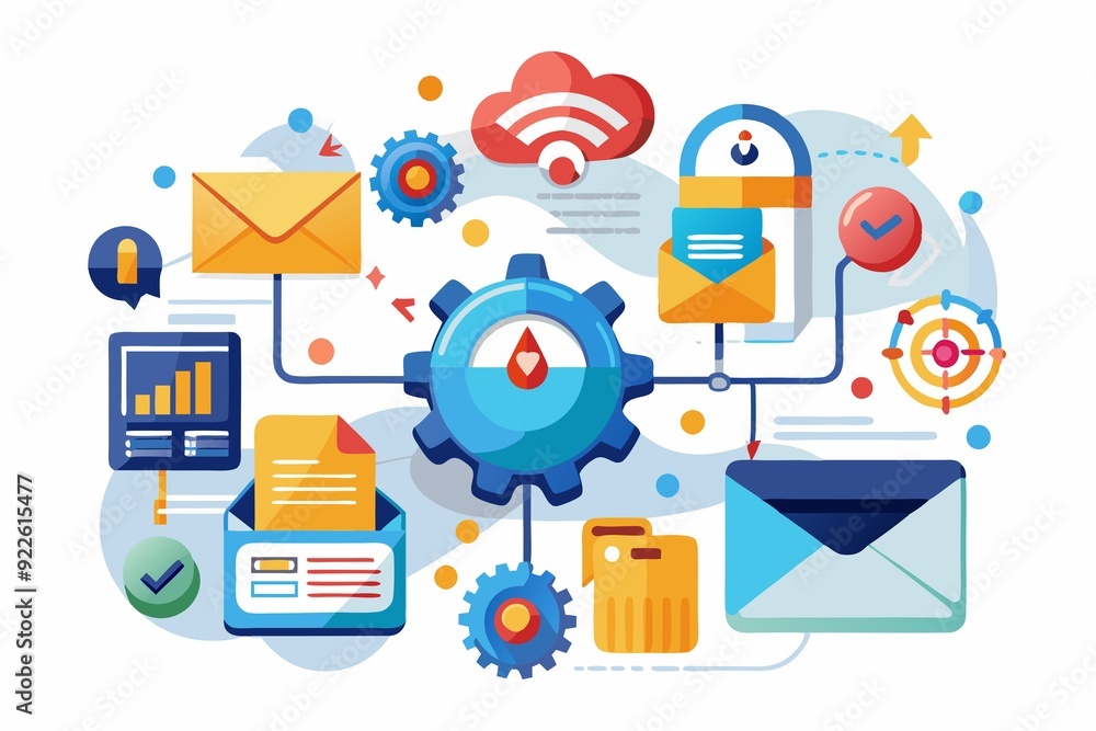 Innovative Email Marketing Vector Illustrations Innovative Email Marketing Vector Illustrations