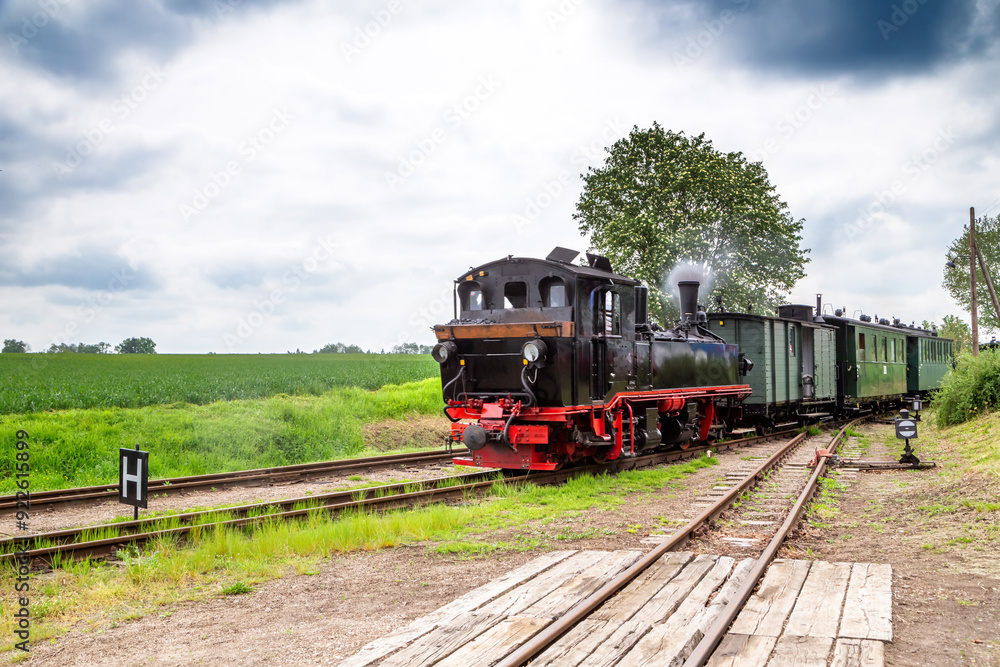 Fototapeta premium Kleinbahn, Prignitz, Brandenburg, Deutschland