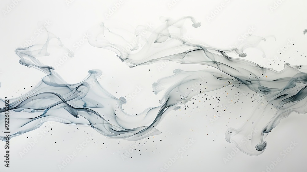 A long, wavy line of white and blue A long, wavy line of white and blue