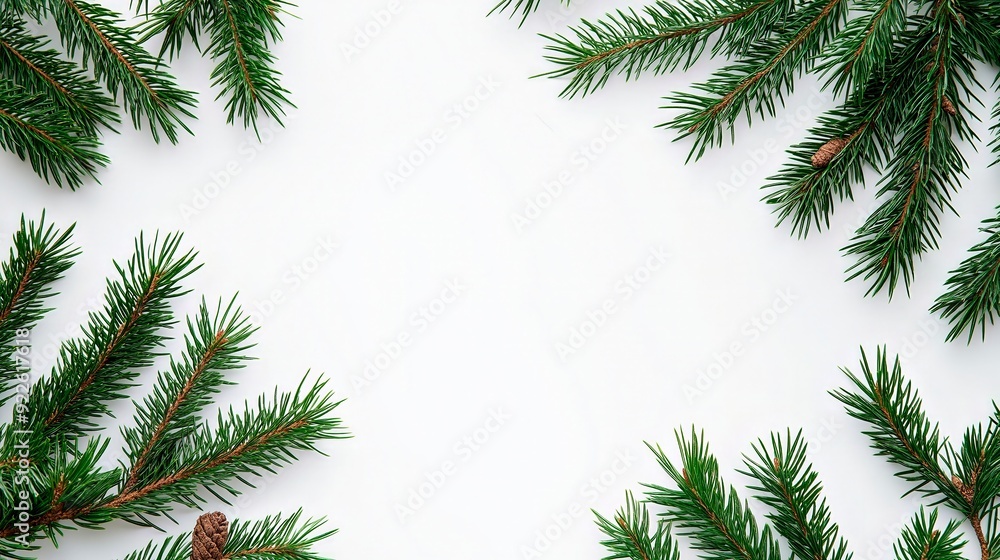 green branches of spruce on a light background. new year 's christmas tree green branches of spruce on a light background. new year 's christmas tree