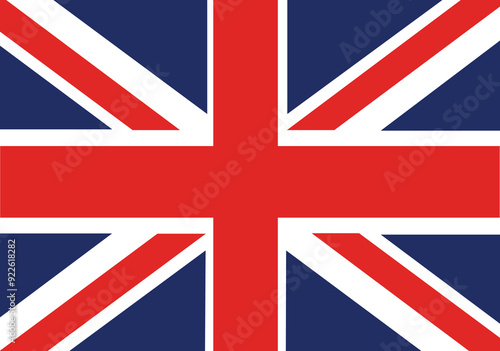 National flag of United Kingdom. Great Britain flag. Vector Illustration.