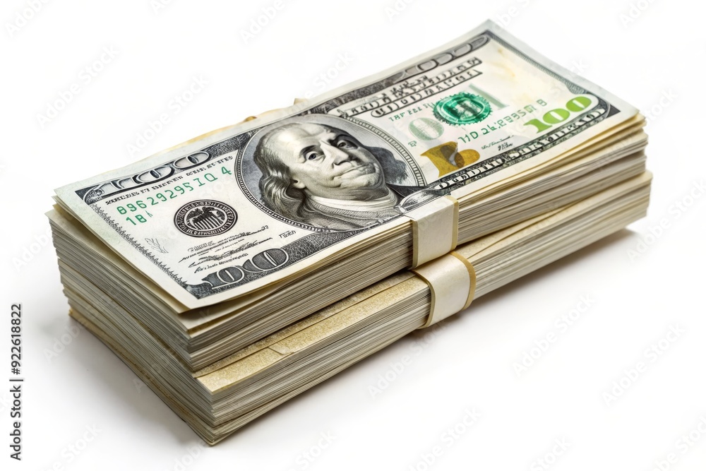 A stack of neatly organized one hundred dollar bills, symbolizing financial success, wealth, prosperity, abundance, and investment. A stack of neatly organized one hundred dollar bills, symbolizing financial success, wealth, prosperity, abundance, and investment.