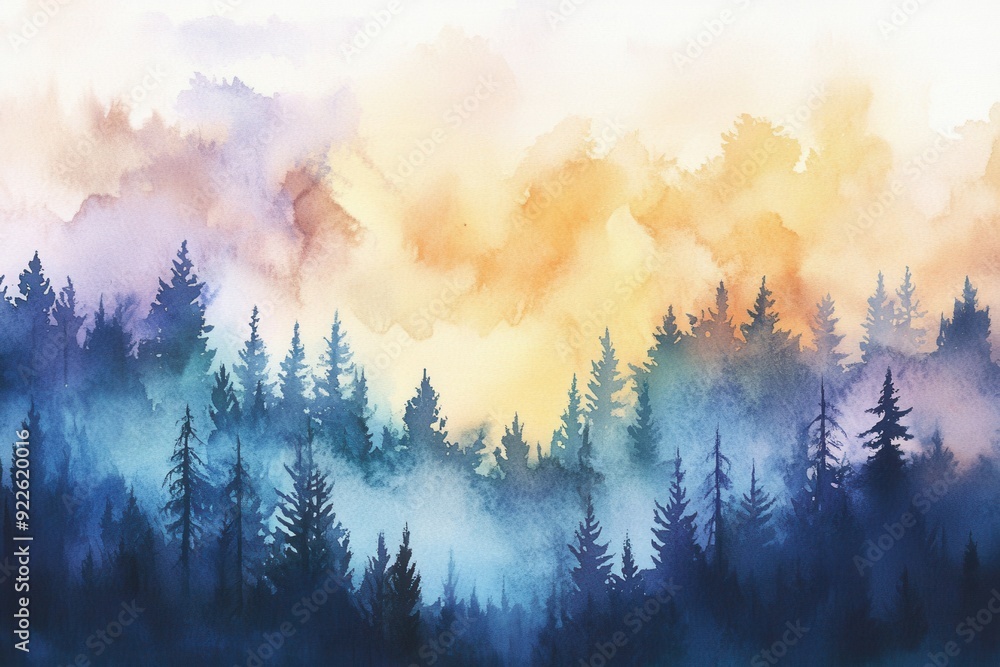Misty Sunrise Forest Misty Sunrise Forest