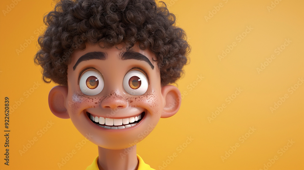 A kid looking inquisitive while asking a question. Animated character, C4D model rendering, 3D rendering - Generative AI A kid looking inquisitive while asking a question. Animated character, C4D model rendering, 3D rendering - Generative AI