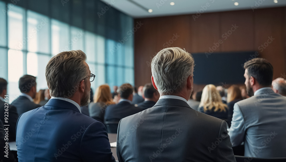 Fototapeta premium Business people with their backs to the camera