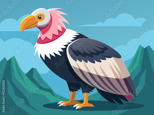 Condor des Andes charognard vautour sauvage nature animal grande espèce d’oiseau avec envergure
