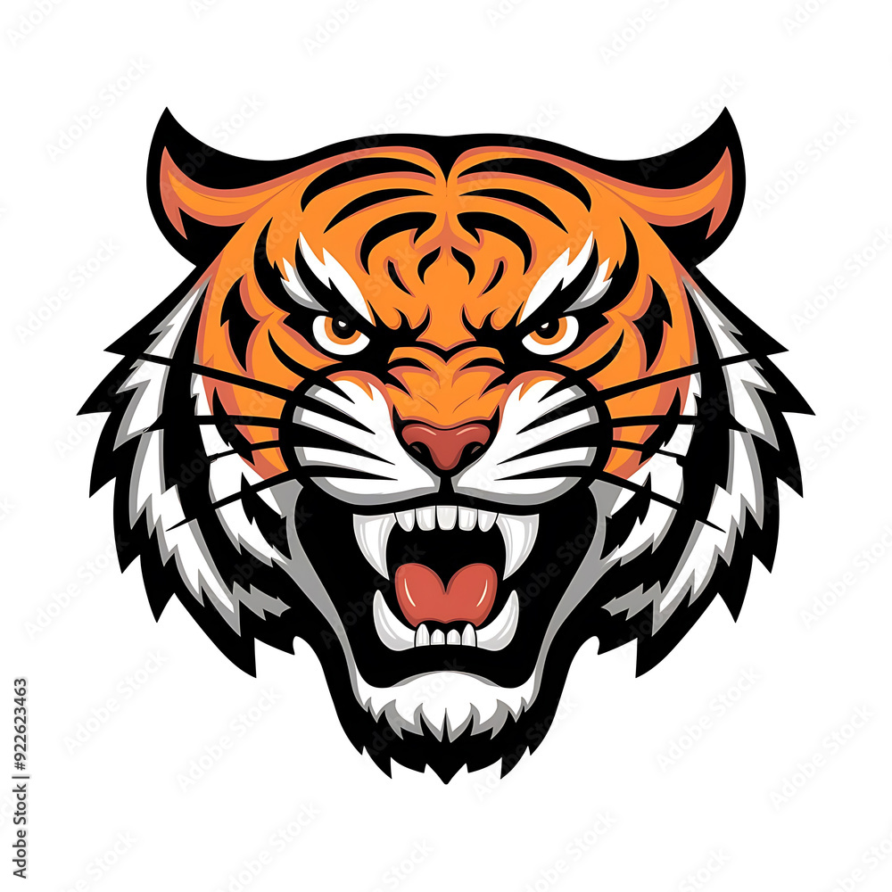 Tiger angry vector face Tiger angry vector face