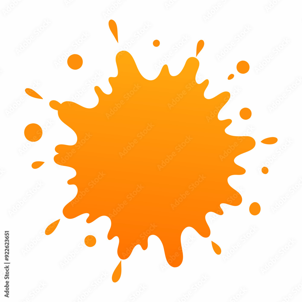 Orange splash effect art vector illustration Orange splash effect art vector illustration