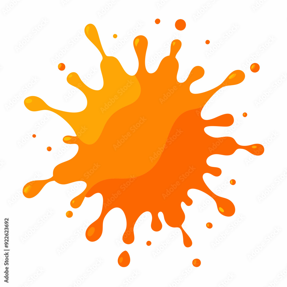 Orange splash effect art vector illustration Orange splash effect art vector illustration