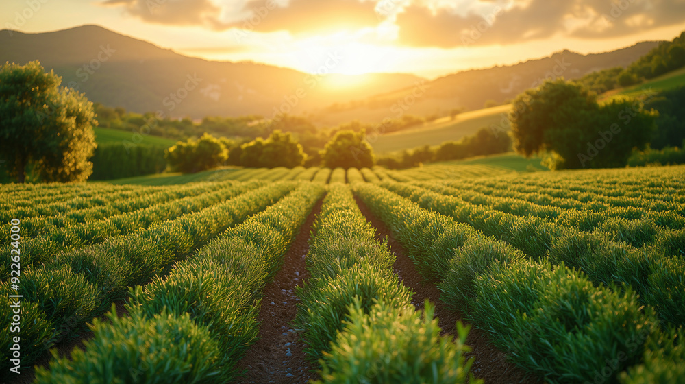 Sur une colline verdoyante, un champ de vignes s'étend sous un ciel bleu, avec des arbres et des nuages, en plein été rural. Sur une colline verdoyante, un champ de vignes s'étend sous un ciel bleu, avec des arbres et des nuages, en plein été rural.
