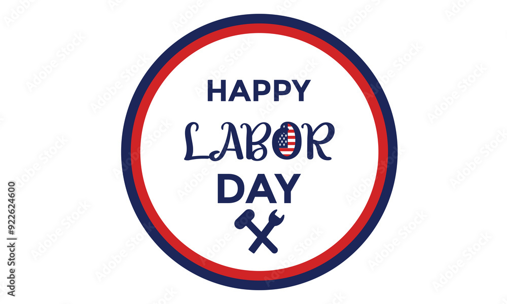 Happy Labor Day icon, vector illustration . Happy Labor Day icon, vector illustration .