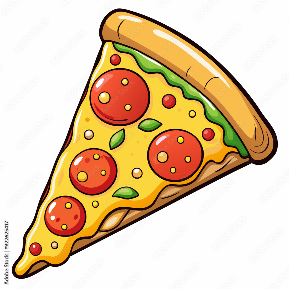 Pizza single slick art vector illustration Pizza single slick art vector illustration