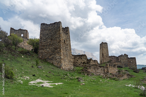 ruins of fortresses in the mountains