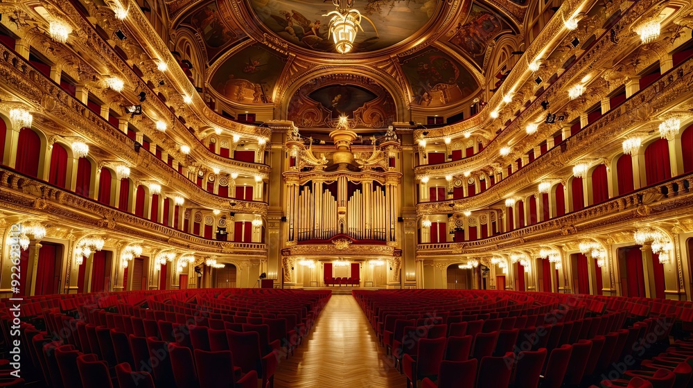 Vienna State Opera interior. Vienna State Opera interior.
