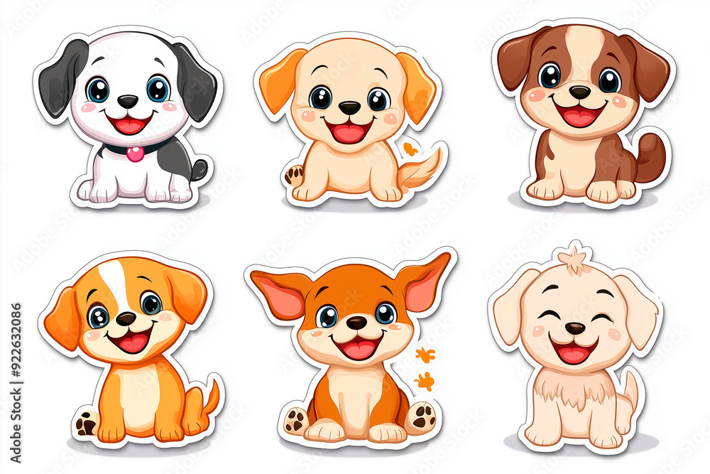 ticker collection, six puppies ticker collection, six puppies