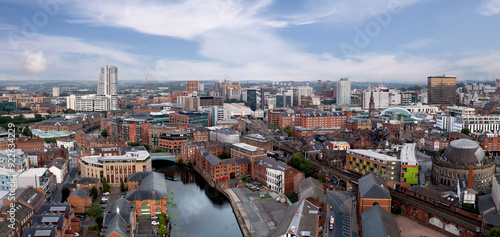 Wallpaper Mural Aerial panorama of Leeds city centre with retail district and skyscrapers Torontodigital.ca