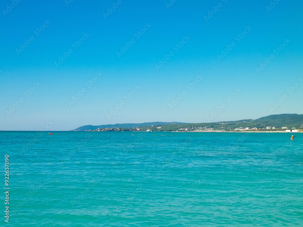 Blue water of Tyrrhenian sea in Vada, Tuscany, Italy. Blue water of Tyrrhenian sea in Vada, Tuscany, Italy.