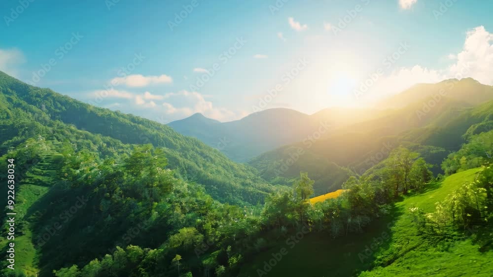 Sunrise Over Mountain Landscape Sunrise Over Mountain Landscape