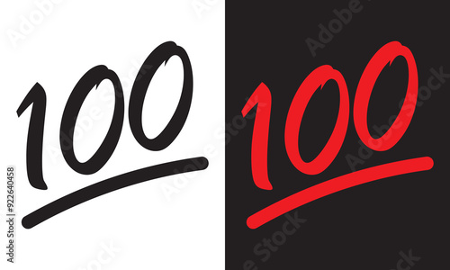 100 Years Anniversary Celebration logo black paintbrush vector, 100 number logo design, 100th Birthday Logo, happy Anniversary, Vector Anniversary For Celebration, poster, Invitation Card 