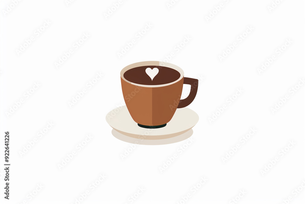 Coffee Cup with Heart Design Coffee Cup with Heart Design