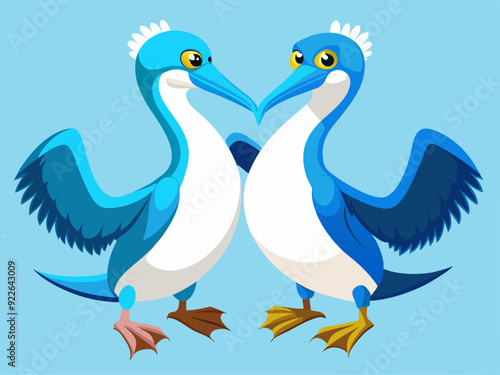 Danse d’accouplement de fous à pieds bleus