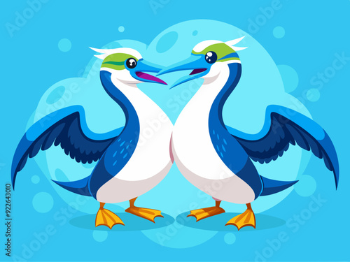 Danse d’accouplement de fous à pieds bleus