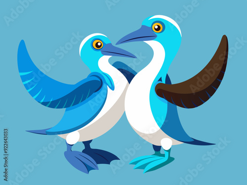 Danse d’accouplement de fous à pieds bleus