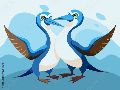 Danse d’accouplement de fous à pieds bleus